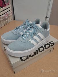 Scarpe sneakers ADIDAS azzurre scamosciate n. 40