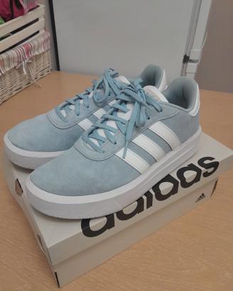 Scarpe sneakers ADIDAS azzurre scamosciate n. 40
