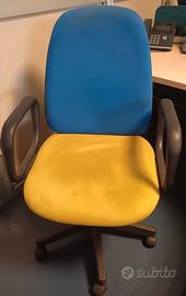 6 poltroncine per ufficio con rotelle