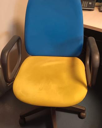6 poltroncine per ufficio con rotelle