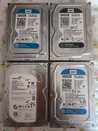 Lotto 4 hard disk sata 3.5 500gb