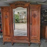 Armadio Vintage 3 ante e specchio Camera da Letto