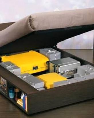 letto contenitore con libreria