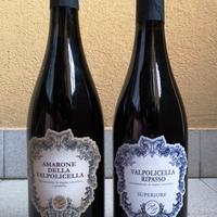 2 bottiglie di vino rosso. AMARONE + VALPOLICELLA 