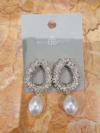 Orecchini Bijou Brigitte con perla e strass