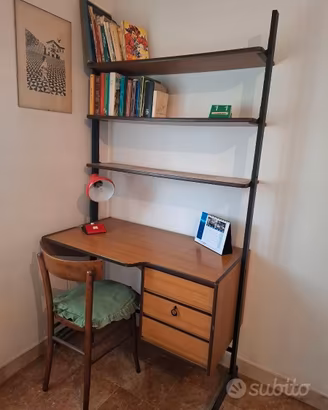 Scrivania Scrittoio con libreria