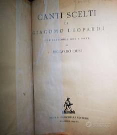 Libro "Canti scelti di Leopardi" 