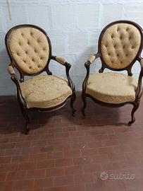 Poltrone ottocento piemontese