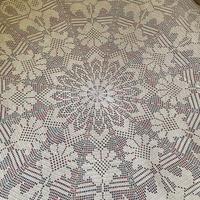 Tovaglia rotonda ad uncinetto