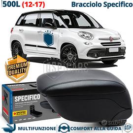 Bracciolo Per Fiat 500L SPECIFICO in PELLE-PU Nera