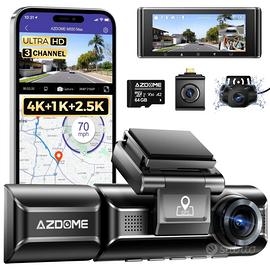 AZDOME M550 MAX Car Cam 4K Ultra HD con GPS | Tel