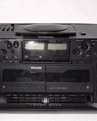 Boombox Philips vintage – CD, cassetta, Turbo Bass