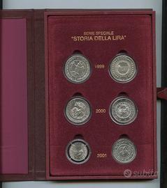 ITALIA STORIA DELLA LIRA 1999-2001 ARGENTO X 6 (2)