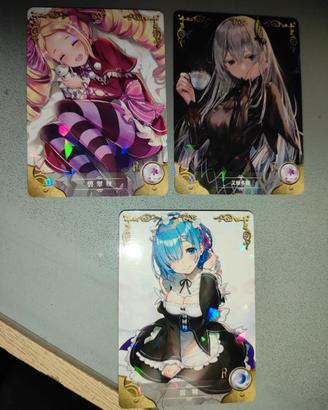 Card carte goddess story rem Emilia re zero echidn
