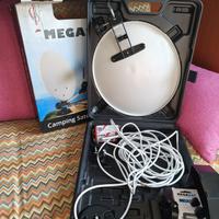 Parabola portatile con rilevatore segnale e cavo