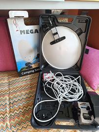 Parabola portatile con rilevatore segnale e cavo