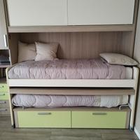 Letto doppio estraibile con scrivania