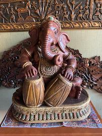 Ganesha indiano in legno