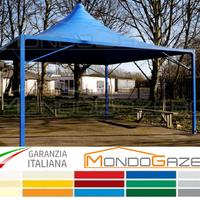 Gazebo mod.Wind Pluvio 4x4 copertura fissa acciaio