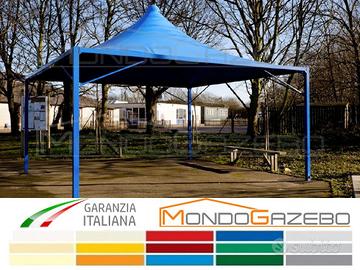 Gazebo mod.Wind Pluvio 4x4 copertura fissa acciaio