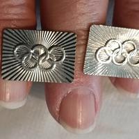 Olimpiadi Cortina coppia di gemelli argento 