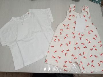 Set Zara Baby NUOVO - Salopette Corta Aragoste 