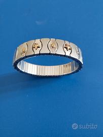 bracciale acciaio e oro 