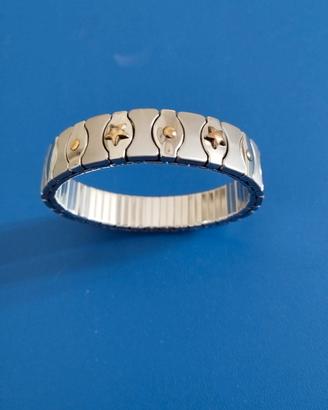 bracciale acciaio e oro 