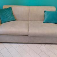 Divano modello GEA 3P Letto roller Nabuk Grigio