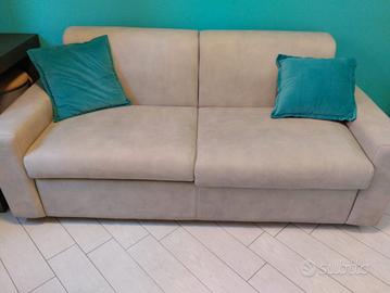 Divano modello GEA 3P Letto roller Nabuk Grigio