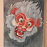 quadro dipinto a mano acrilici su carta 