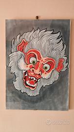 quadro dipinto a mano acrilici su carta 