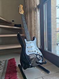 Stagg S300 3/4 BK Chitarra Elettrica da 3/4, Nero