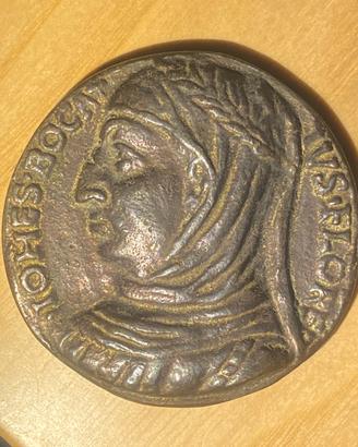 Antica Medaglia in Lega d'Arte GBoccaccio Numerata