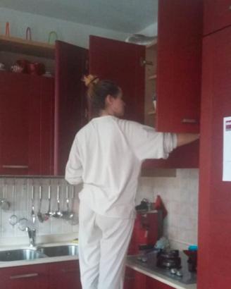 Cucina rovere legno massello color boreaux