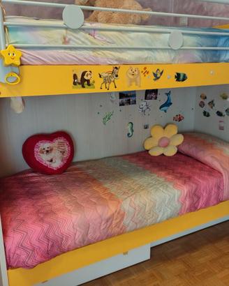 Letto a castello con materassi inclusi