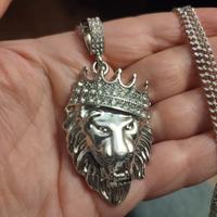 Collana trap hip hop leone corona 