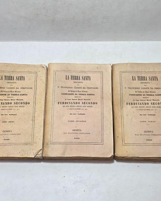 Libro Antico 1855 La Terra Santa Padre Cassini 3 V