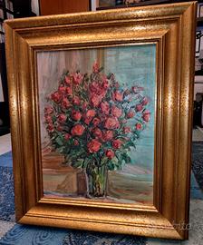 Dipinto quadro su tavola firmato e dedica