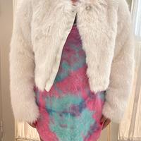 Pelliccia bianca corta