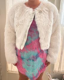 Pelliccia bianca corta