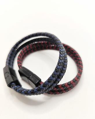 Coppia Bracciali Vera Pelle