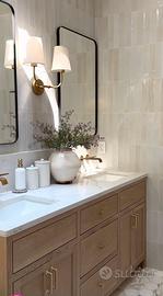 mobile bagno legno massello rovere-abete