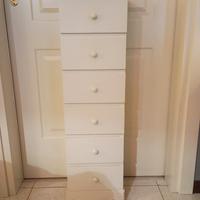 Cassettiera bianca 6 cassetti