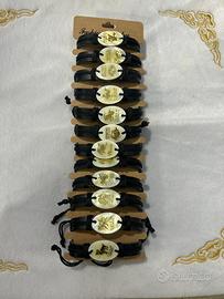 Bracciali ecopelle madreperla con segni zodiacali