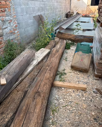 Travi in legno di rovere
