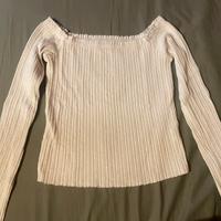 Top a maniche lunghe bianco