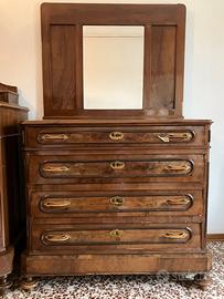 Comò con specchio cassettiera