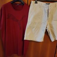 bermuda uomo taglia 56 tiscer maniche corte puma x