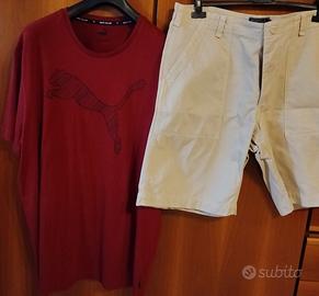 bermuda uomo taglia 56 tiscer maniche corte puma x